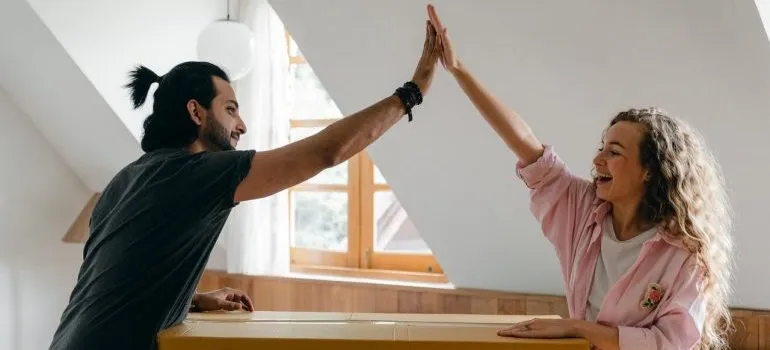 couple moving into an apartment