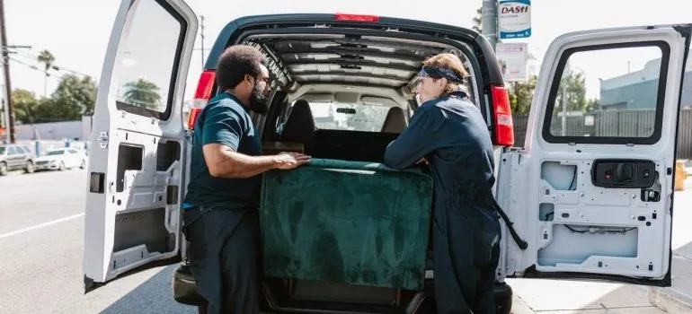 movers West Virginia loading a van