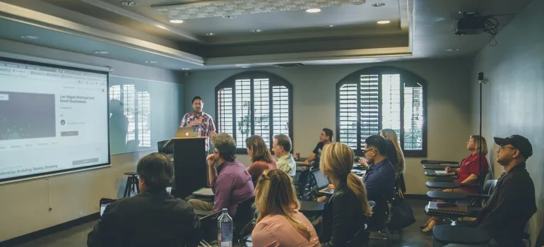 students in a classroom