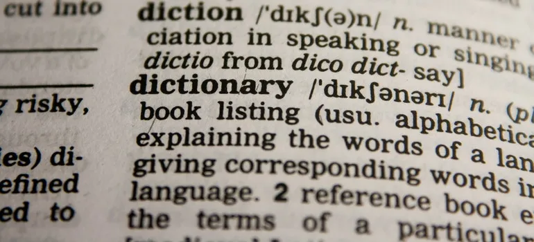 A passage from a dictionary.