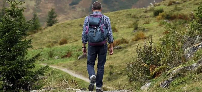 Man walking in the nature as moving to West Virginia means plenty of outdoor activities