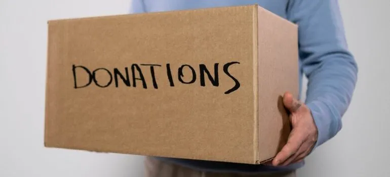 A donation box.