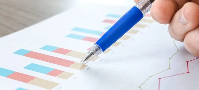 a person reading graphs
