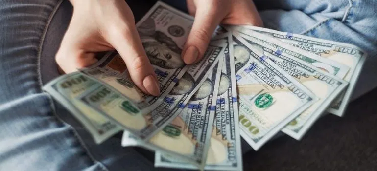 Person holding money