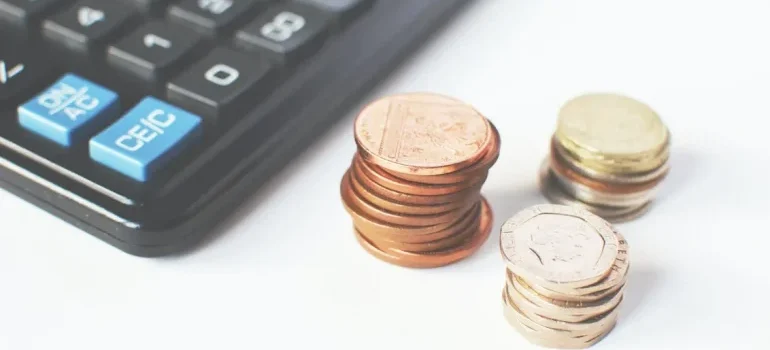 Calculator and coins