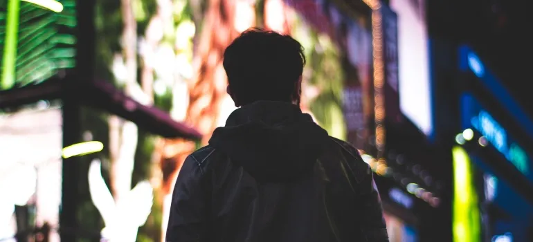 a man standing and thinking