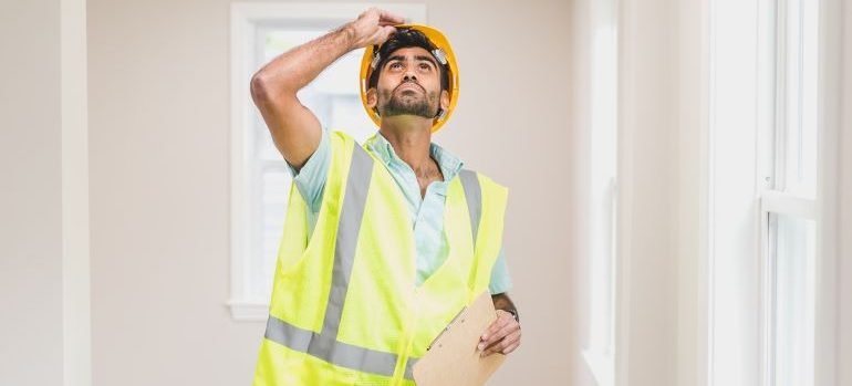 contractor inspecting a home