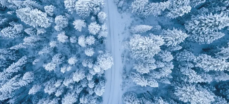 a snowy road