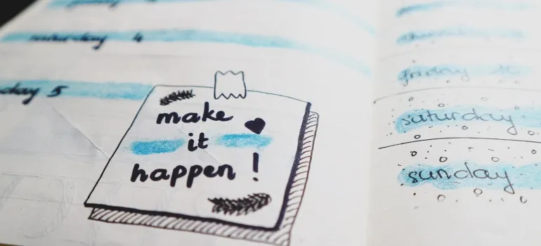 White Paper With Note with plans on how to move from Silver Spring to North Potomac on short notice