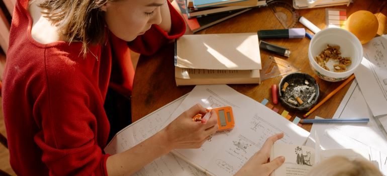 roommates writing together