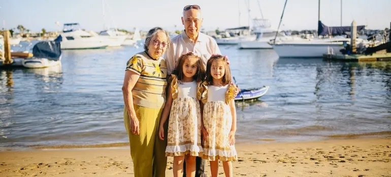 Seniors and grandchildren