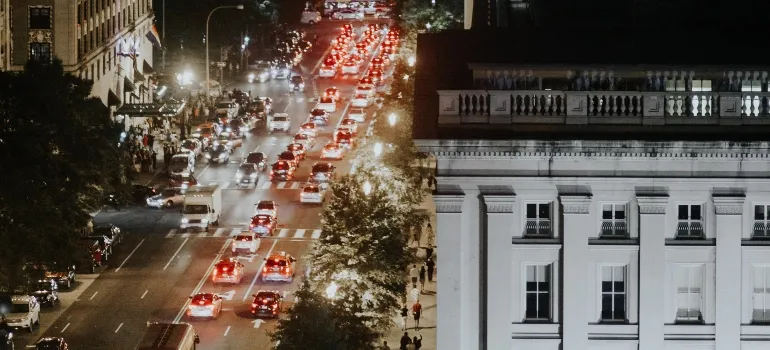 Washington DC streets at night, one of the best places to rent home in DMV area