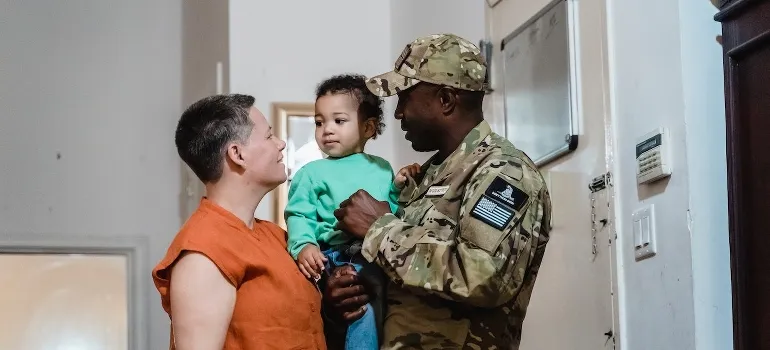 A happy military family