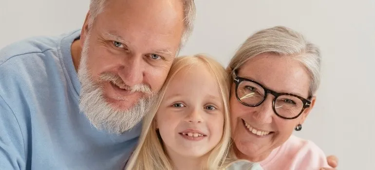 Grandparents and their granddaughter