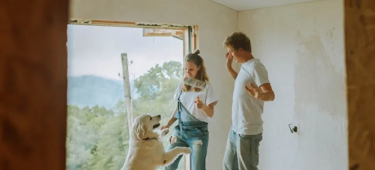 couple renovating their home