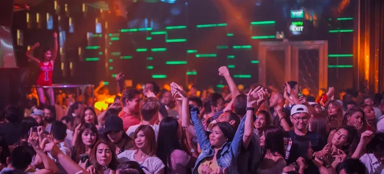 young people dancing at the night club in Arlington