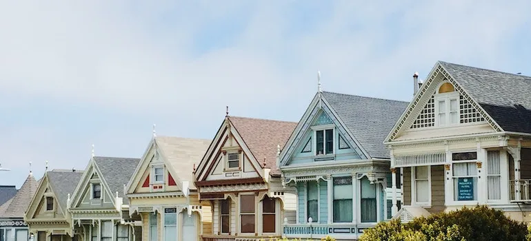 colorful houses in a row