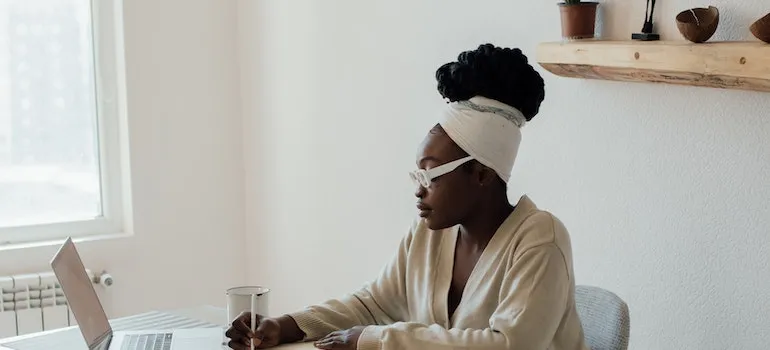 woman researching all the Local festivals in Montgomery County