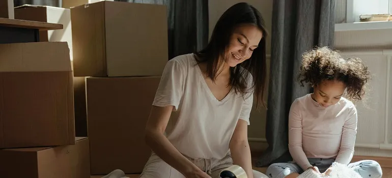 family packing items
