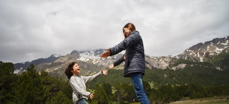 parent and a kid in virginia