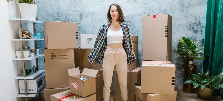 a girl moving