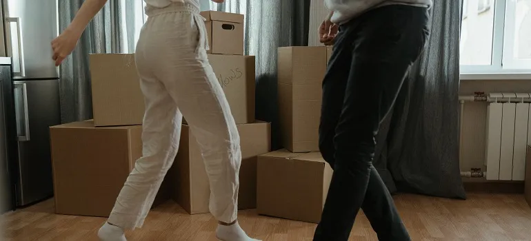 a couple dancing after moving from to Olney to Germantown is done