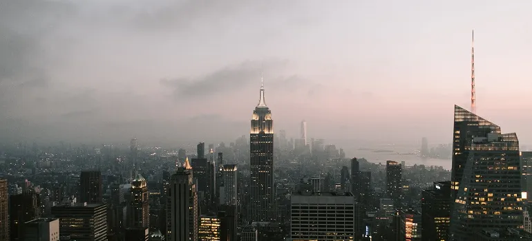 twilight in a big city