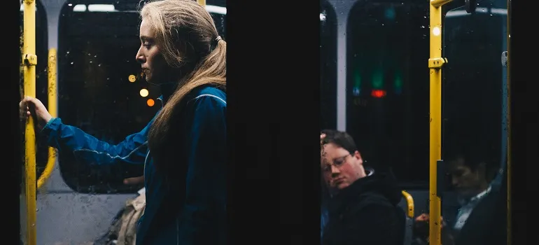 people riding a bus in one of the best Maryland places for DC commuters