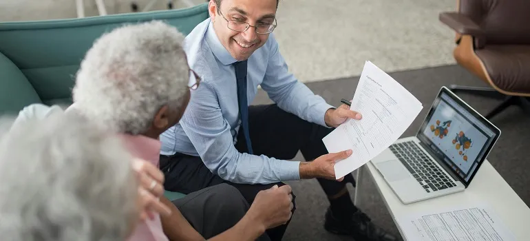 a doctor explaining the healthcare services in Montgomery County to his patients