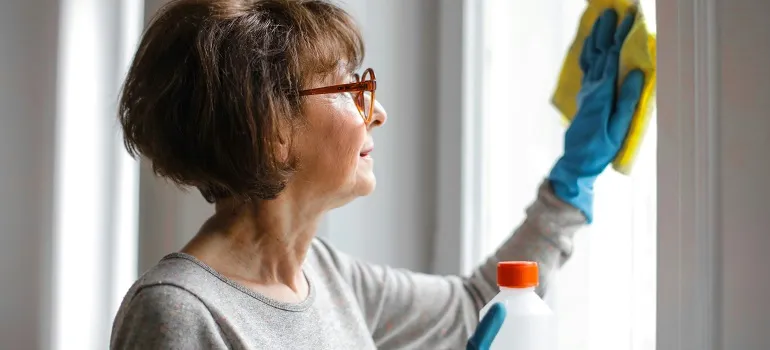 a woman who knows how you do spring cleaning in your Olney home