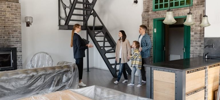 family moving into their new home