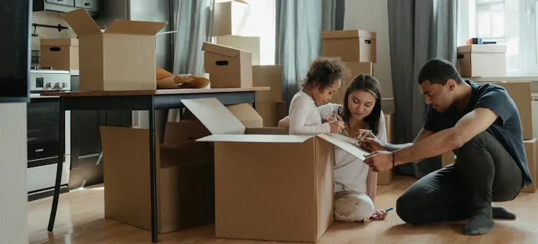 A family packing early for stress-free moving