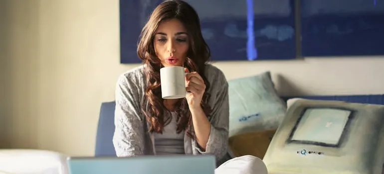 A person working from home.