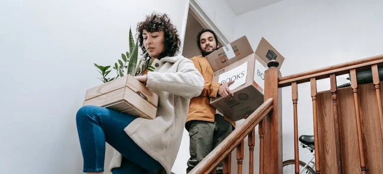 friends helping each other move