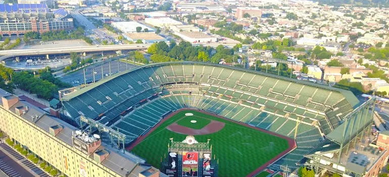 A bird eye view of Baltimore.