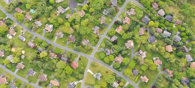 One of the best Maryland neighborhoods for young professionals seen from the air.