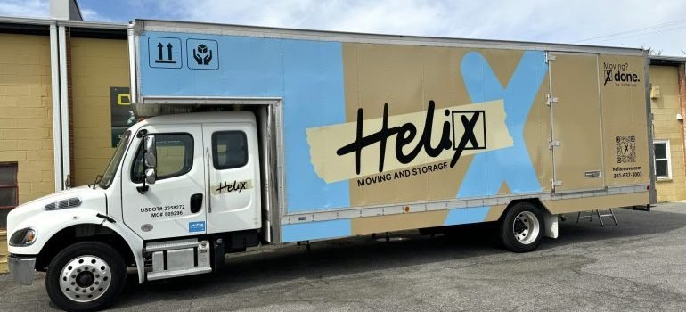 A moving truck.