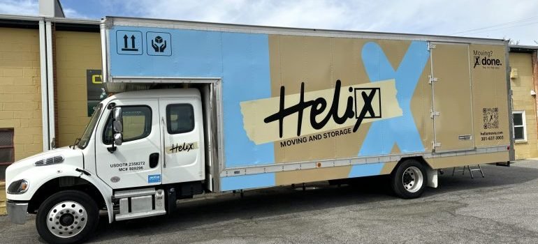A moving truck.