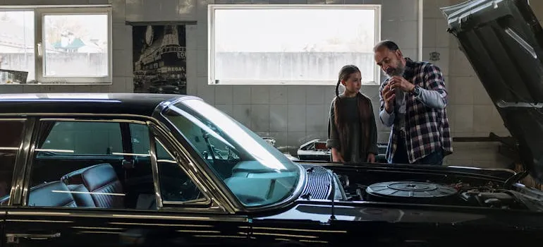 A parent talking to their child about the upcoming move.