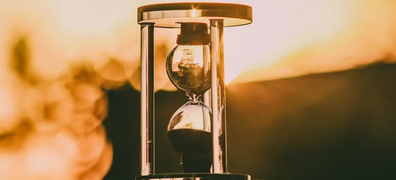 AN hourglass in the sun.